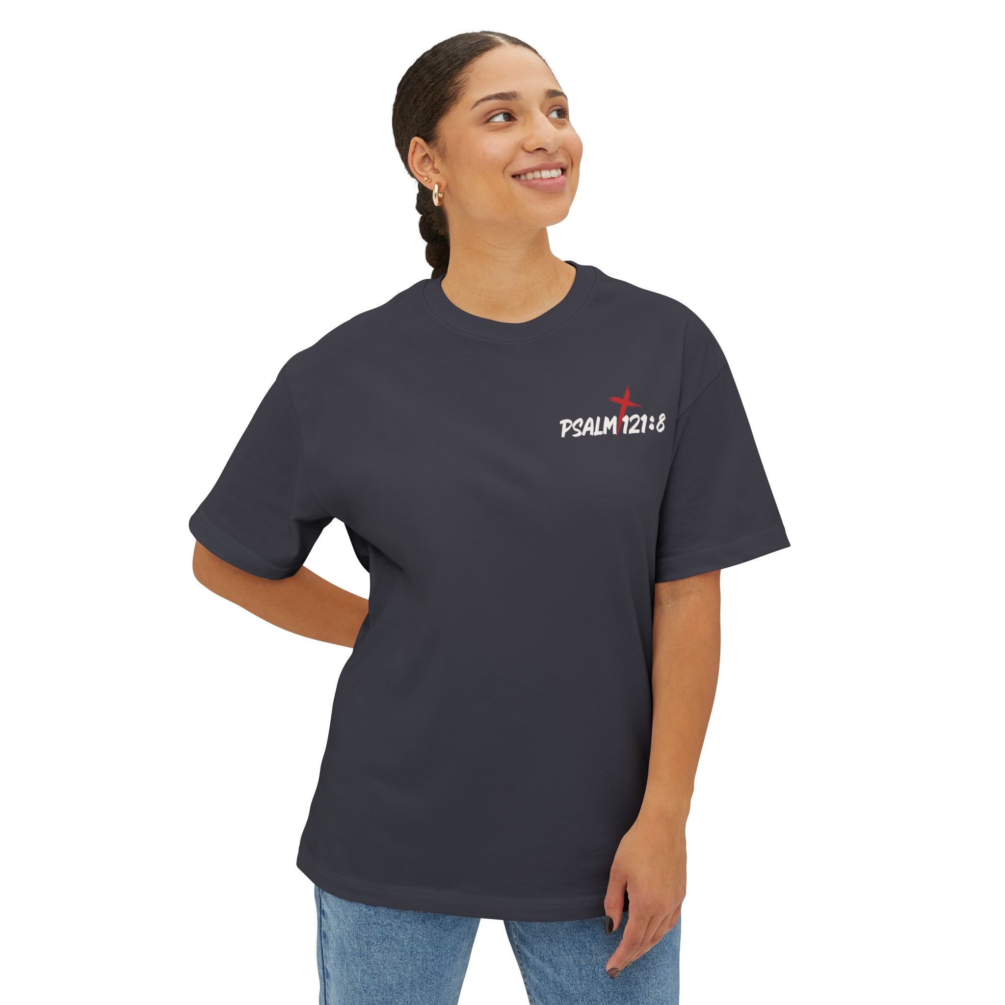 Psalm 121:8 | Godspeed Oversized Boxy Tee